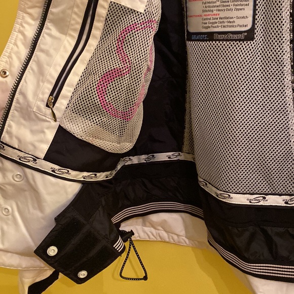 Obermeyer Ridgeline Ladies Ski Jacket In Pink Black white Size 8 - Picture 6 of 8